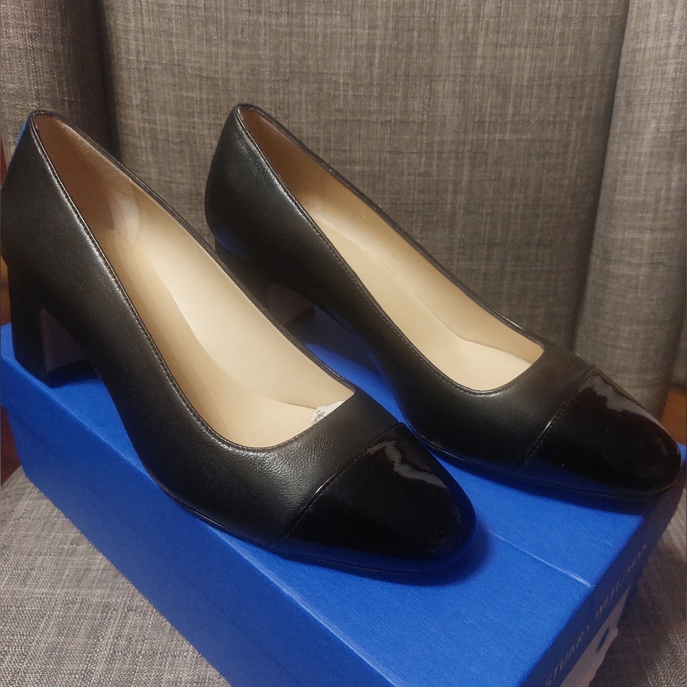 Stuart Weitzman Milla Pump Elegant Black Women's Shoes - Picture 6 of 12